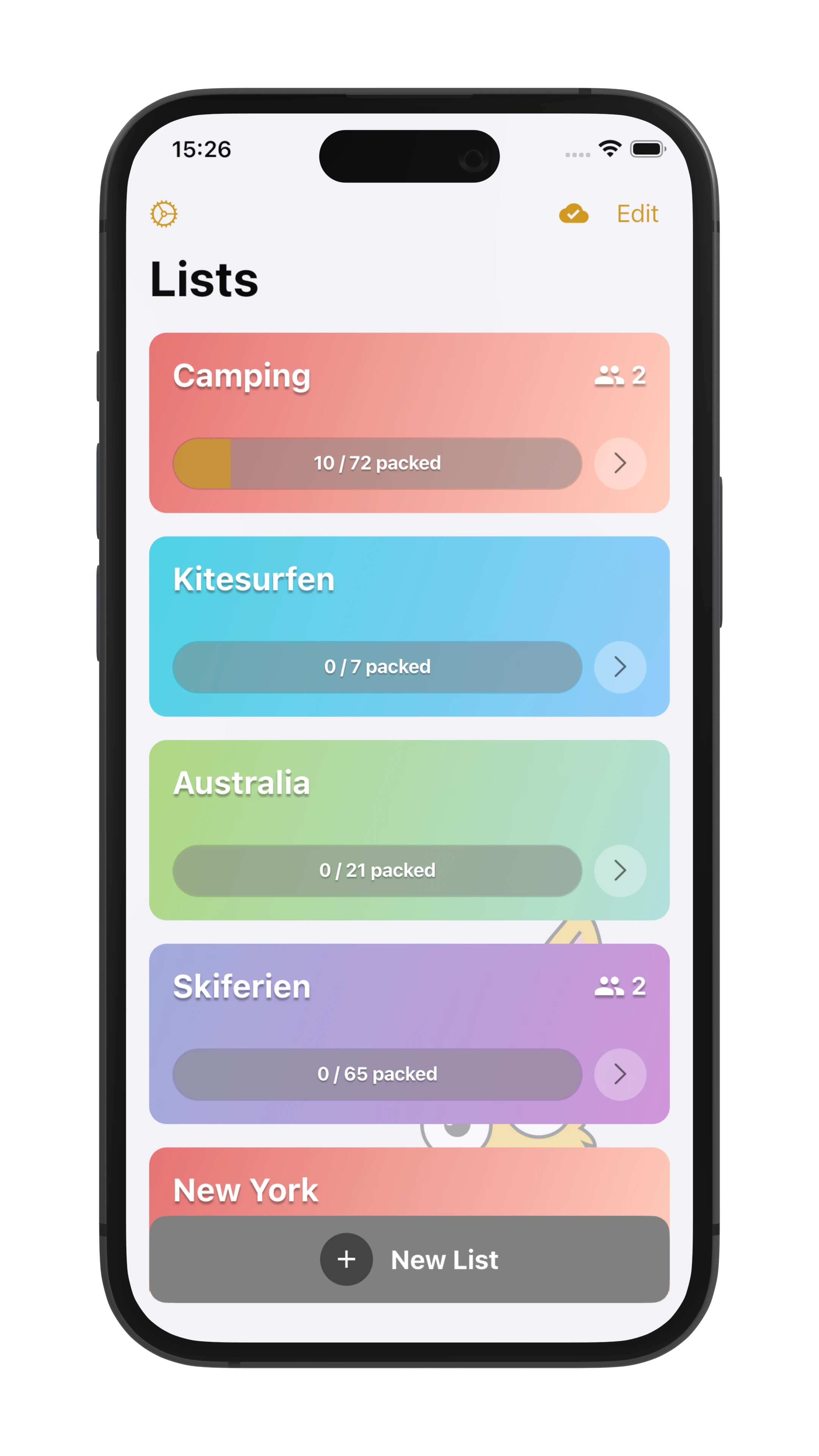 App Screenshot Lists